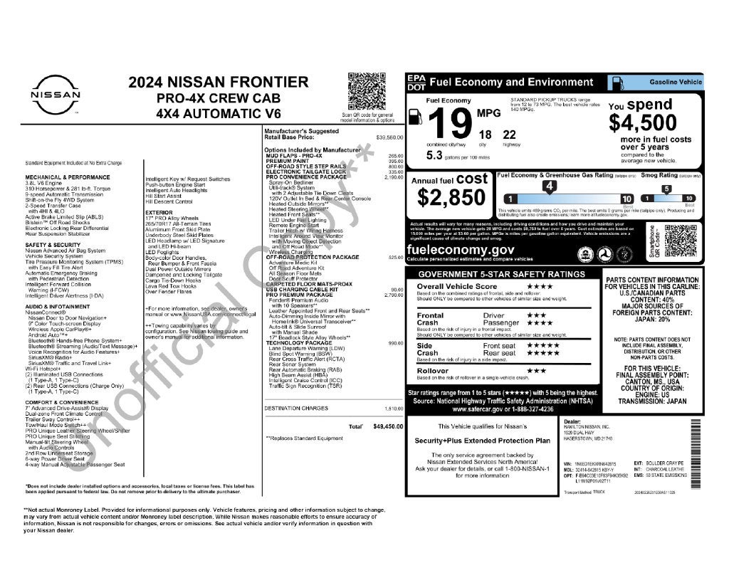 2024 Nissan Frontier PRO-4X