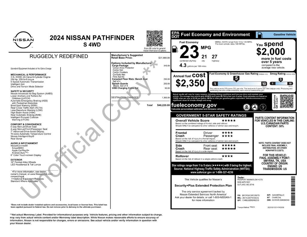 2024 Nissan Pathfinder S