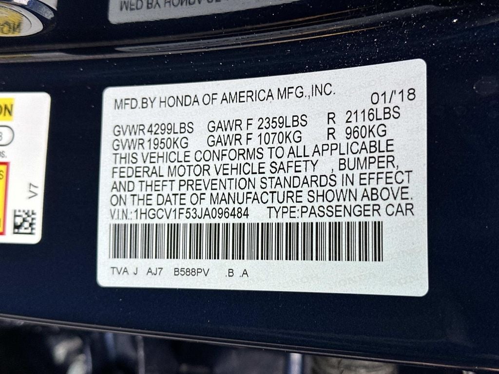 2018 Honda Accord EX-L