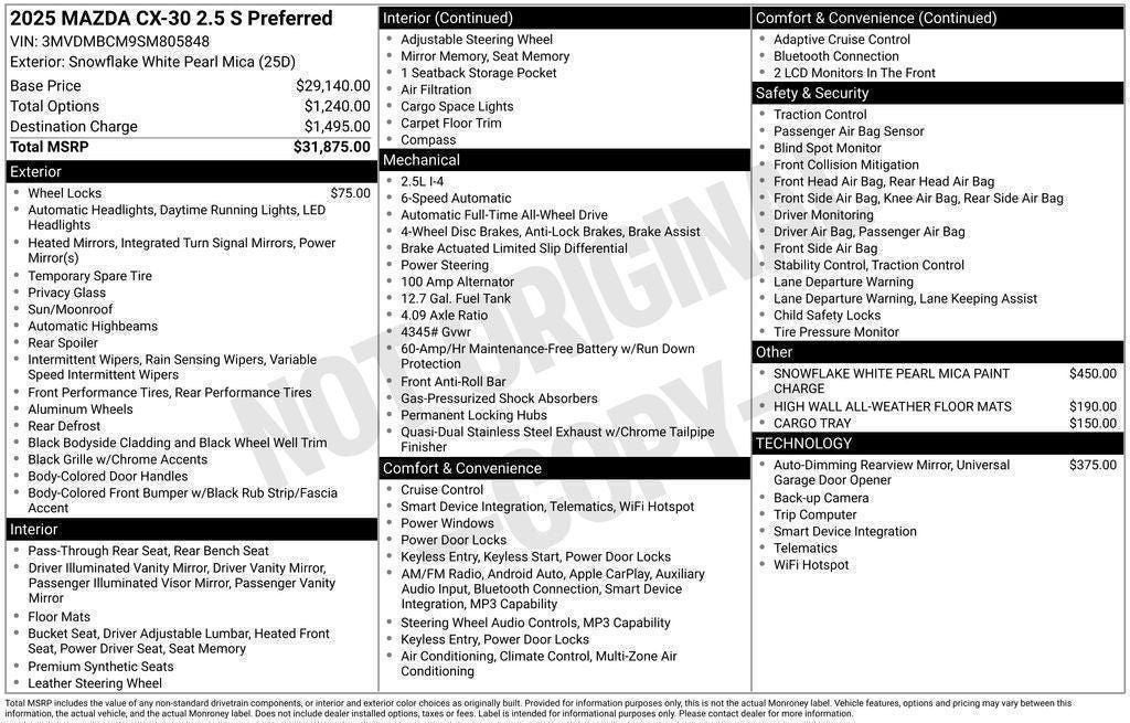 2025 Mazda Mazda CX-30 2.5 S Preferred Package
