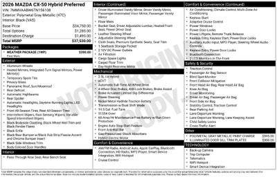 2026 Mazda Mazda CX-50 Hybrid Preferred