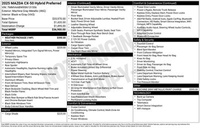 2025 Mazda Mazda CX-50 Hybrid Preferred