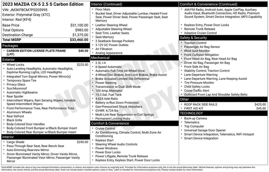2023 Mazda Mazda CX-5 2.5 S Carbon Edition