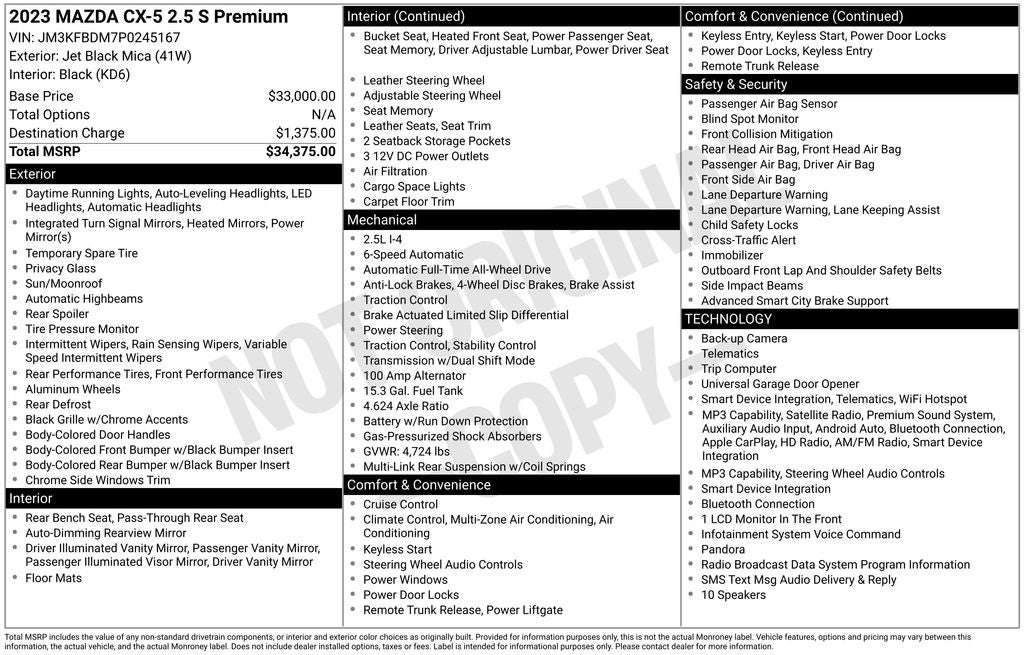 2023 Mazda Mazda CX-5 2.5 S Premium Package