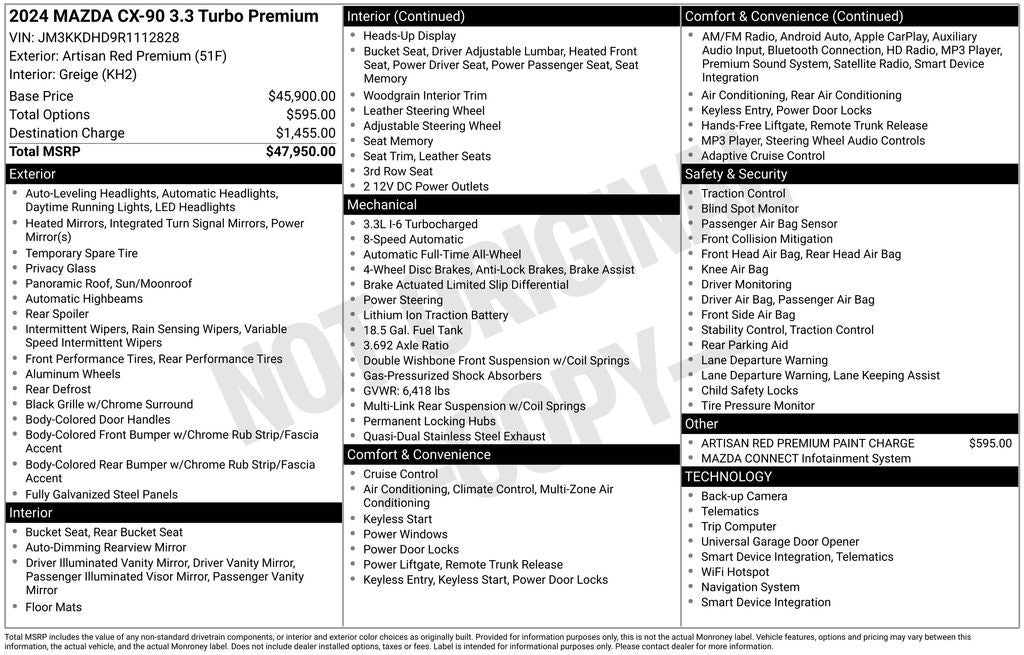 2024 Mazda Mazda CX-90 3.3 Turbo Premium