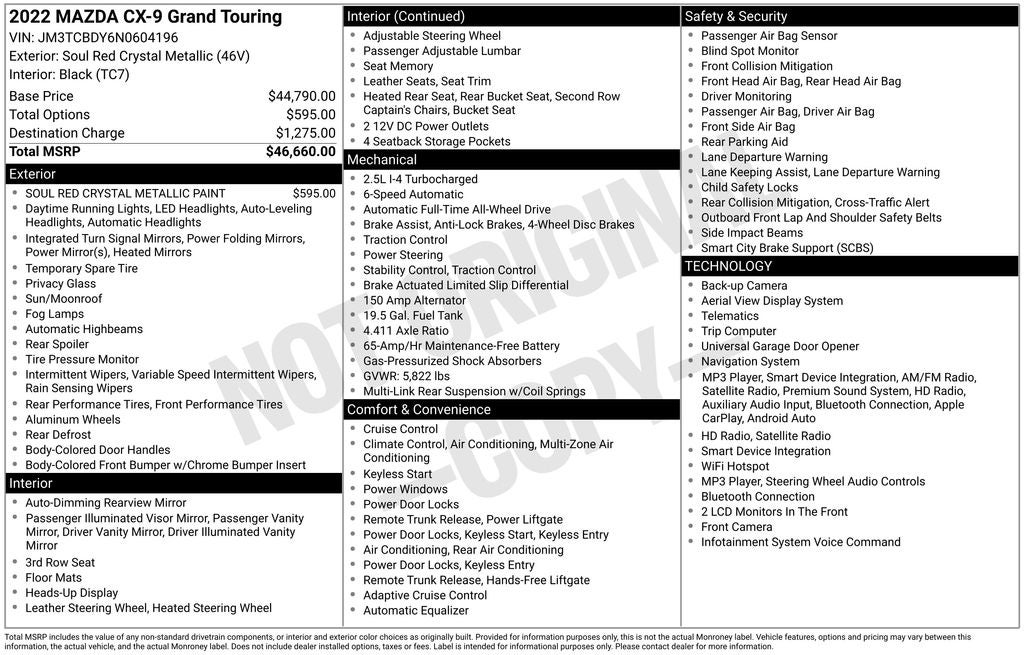 2022 Mazda Mazda CX-9 Grand Touring