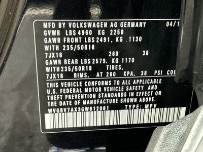 2016 Volkswagen Tiguan SE 4Motion