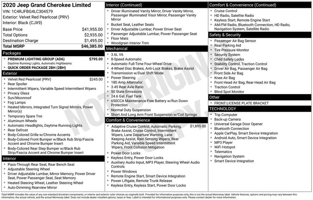 2020 Jeep Grand Cherokee Limited