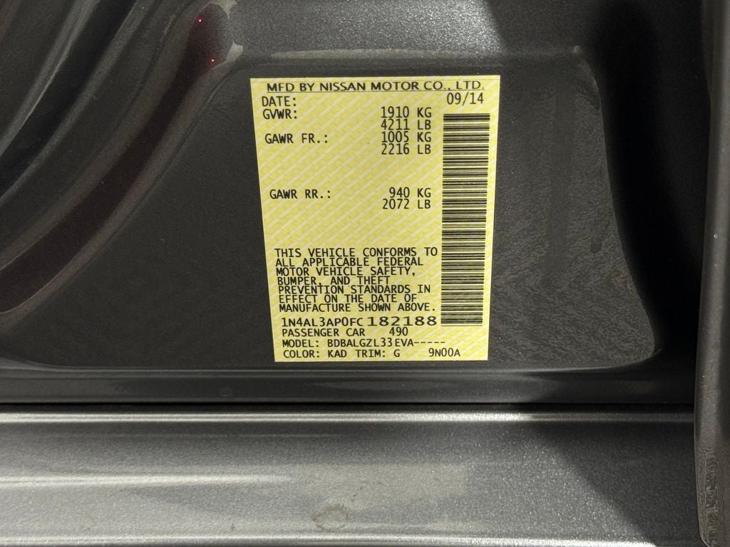 2015 Nissan Altima 2.5 S