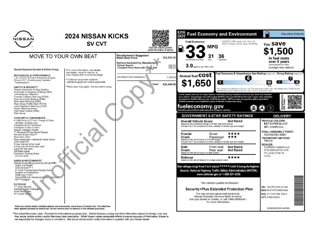 2024 Nissan Kicks SV Nissan Certified