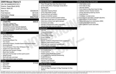 2009 Nissan Xterra S