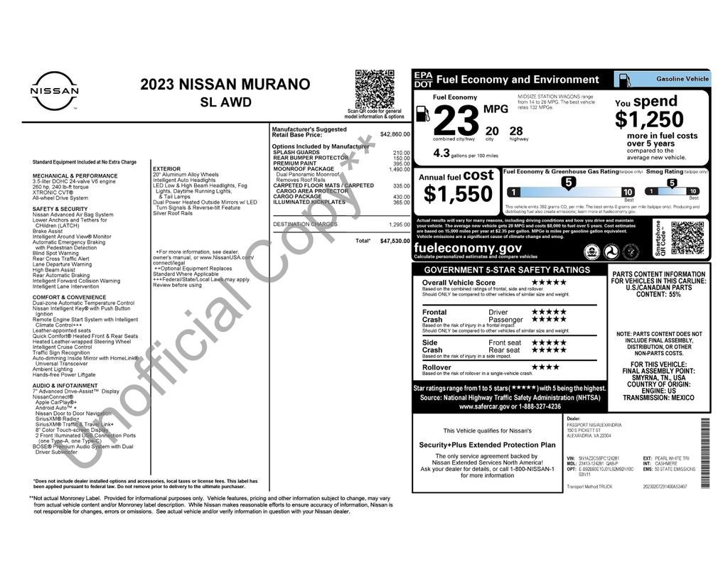 2023 Nissan Murano SL Nissan Certified
