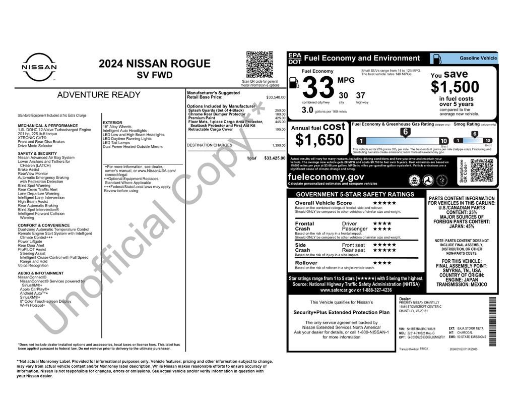2024 Nissan Rogue SV Nissan Certified