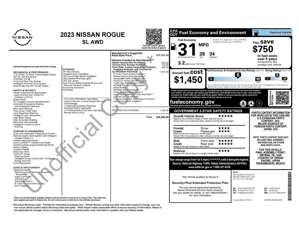 2023 Nissan Rogue SL Nissan Certified