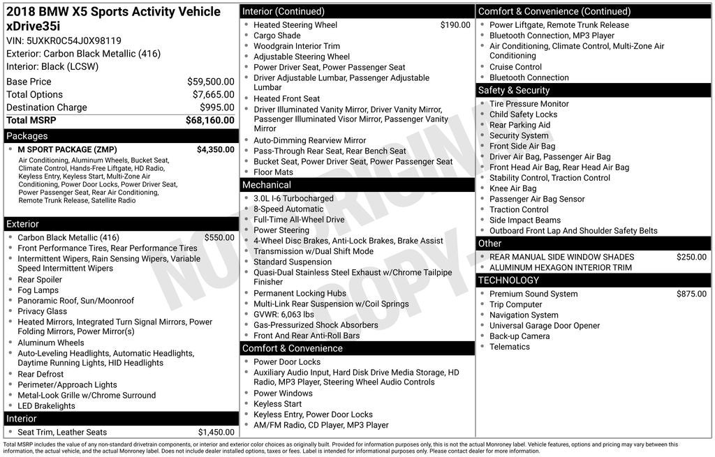 2018 BMW X5 xDrive35i