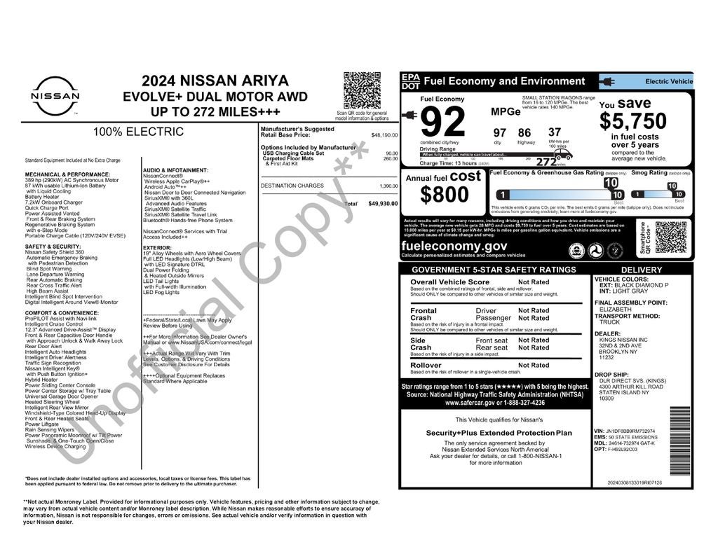 2024 Nissan Ariya EVOLVE+ e-4ORCE