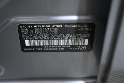 2015 Mitsubishi Mirage DE