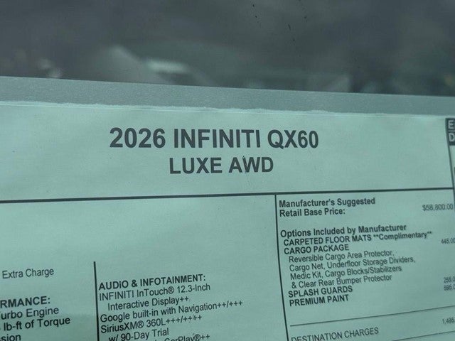 2026 INFINITI QX60 LUXE