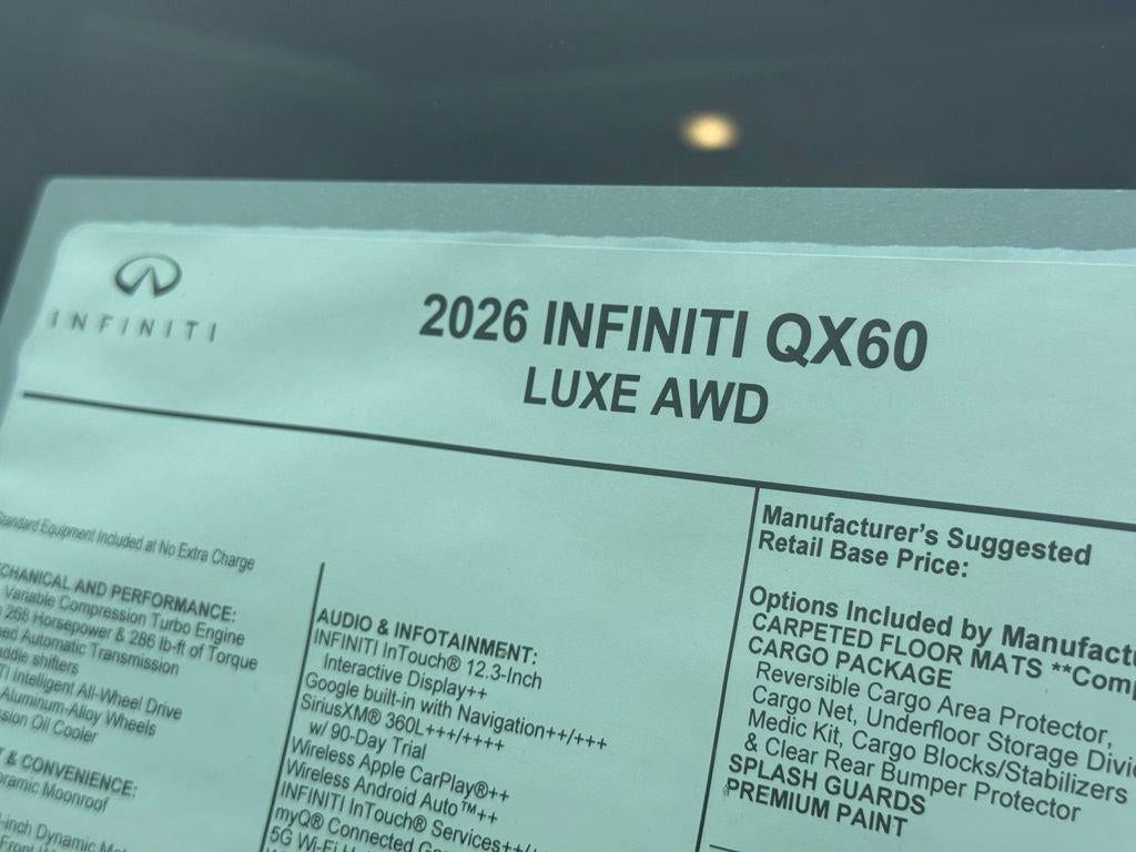 2026 INFINITI QX60 LUXE