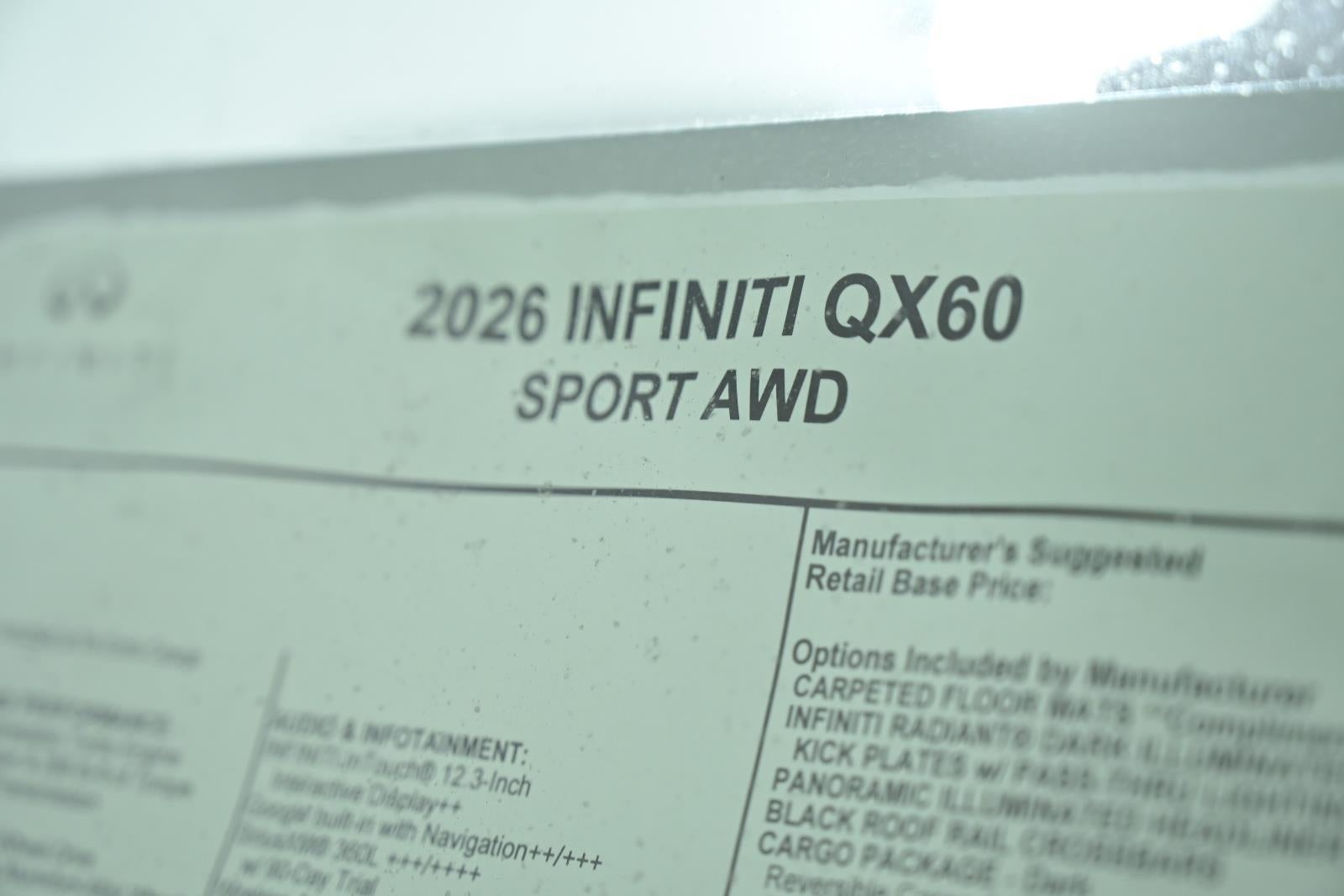 2026 INFINITI QX60 SPORT