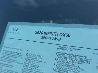 2026 INFINITI QX60 SPORT