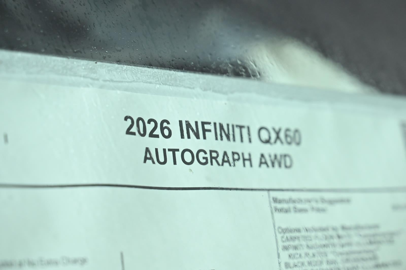 2026 INFINITI QX60 AUTOGRAPH