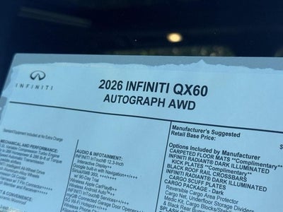 2026 INFINITI QX60 AUTOGRAPH