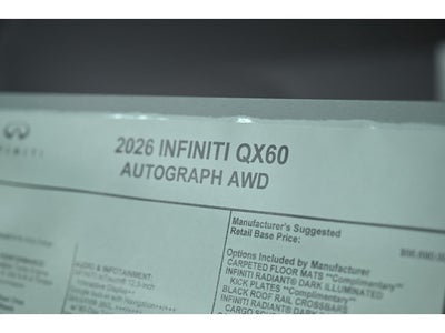 2026 INFINITI QX60 AUTOGRAPH