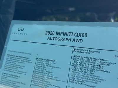 2026 INFINITI QX60 AUTOGRAPH