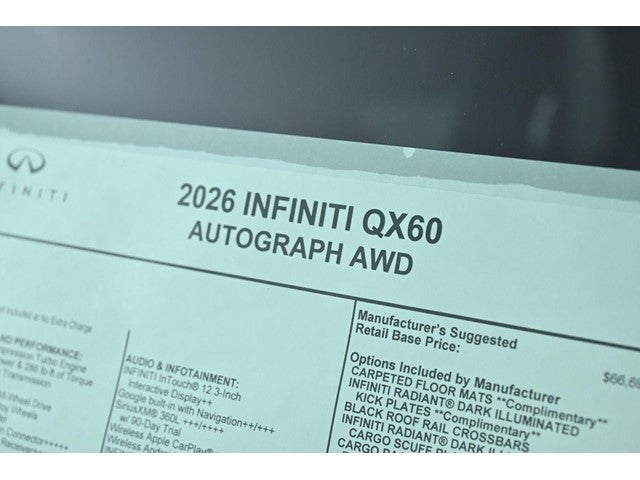 2026 INFINITI QX60 AUTOGRAPH