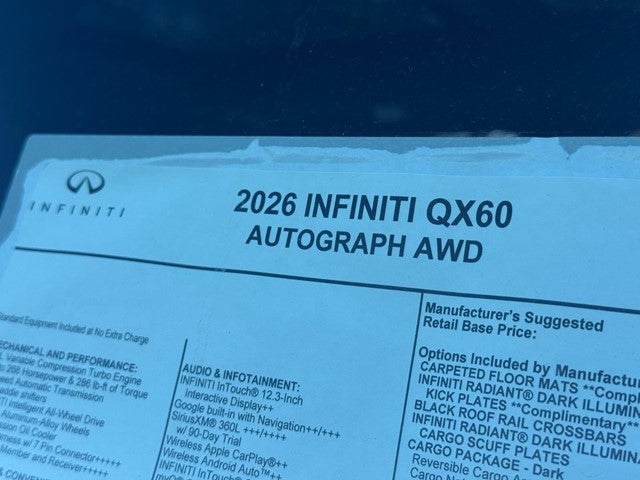 2026 INFINITI QX60 AUTOGRAPH