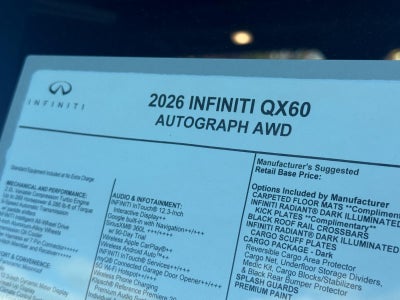 2026 INFINITI QX60 AUTOGRAPH