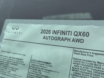 2026 INFINITI QX60 AUTOGRAPH