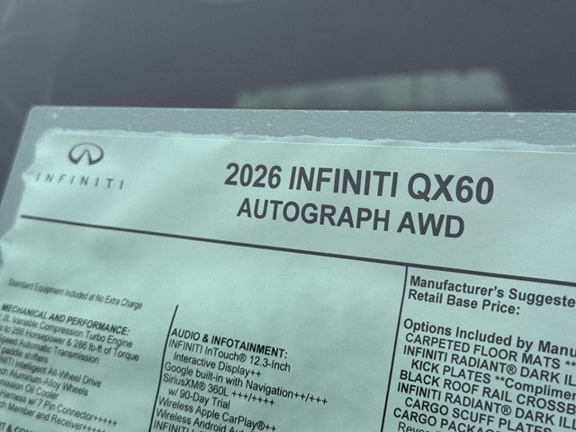 2026 INFINITI QX60 AUTOGRAPH