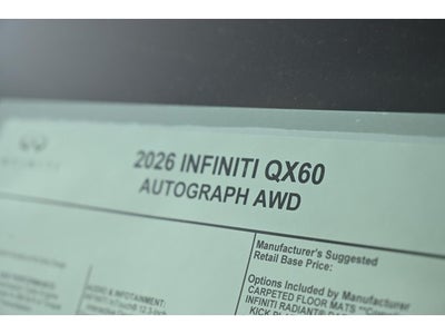 2026 INFINITI QX60 AUTOGRAPH