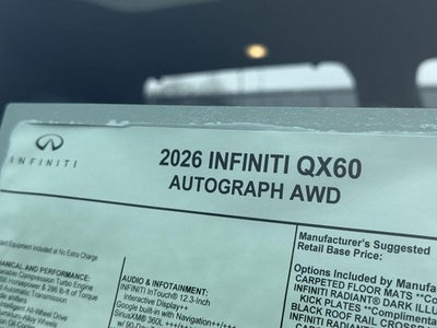 2026 INFINITI QX60 AUTOGRAPH