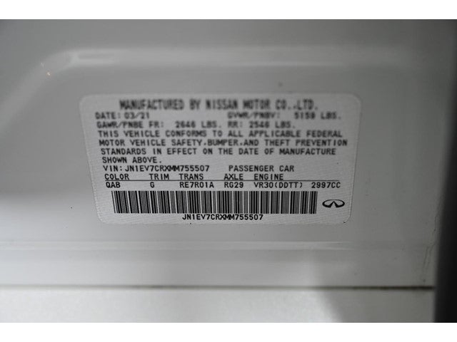 2021 INFINITI Q50 3.0t SENSORY