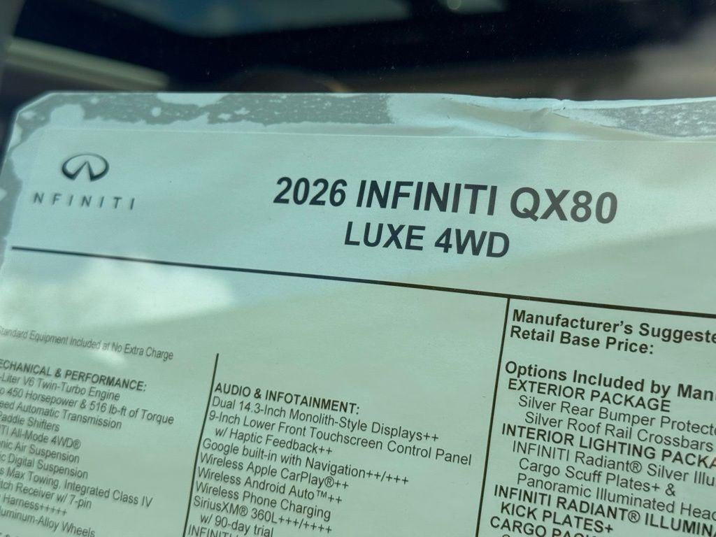 2026 INFINITI QX80 LUXE