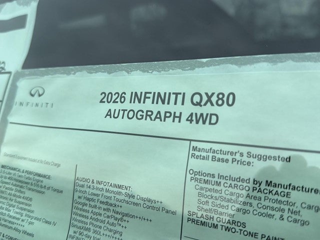 2026 INFINITI QX80 AUTOGRAPH