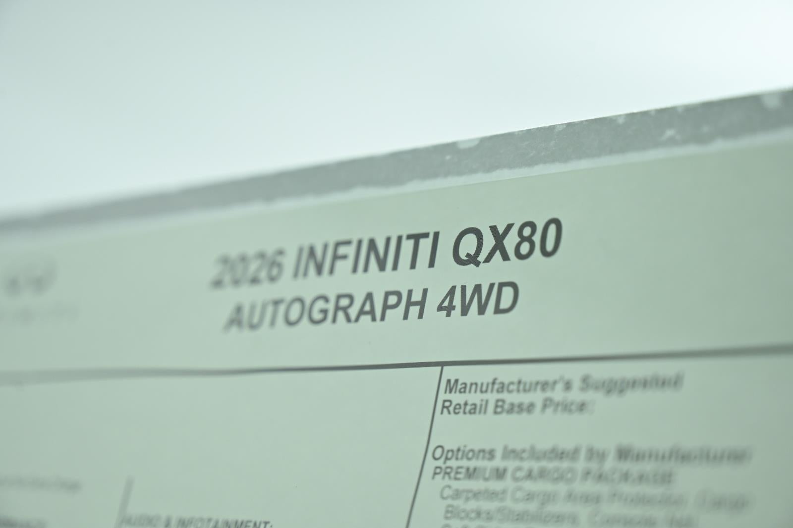 2026 INFINITI QX80 AUTOGRAPH