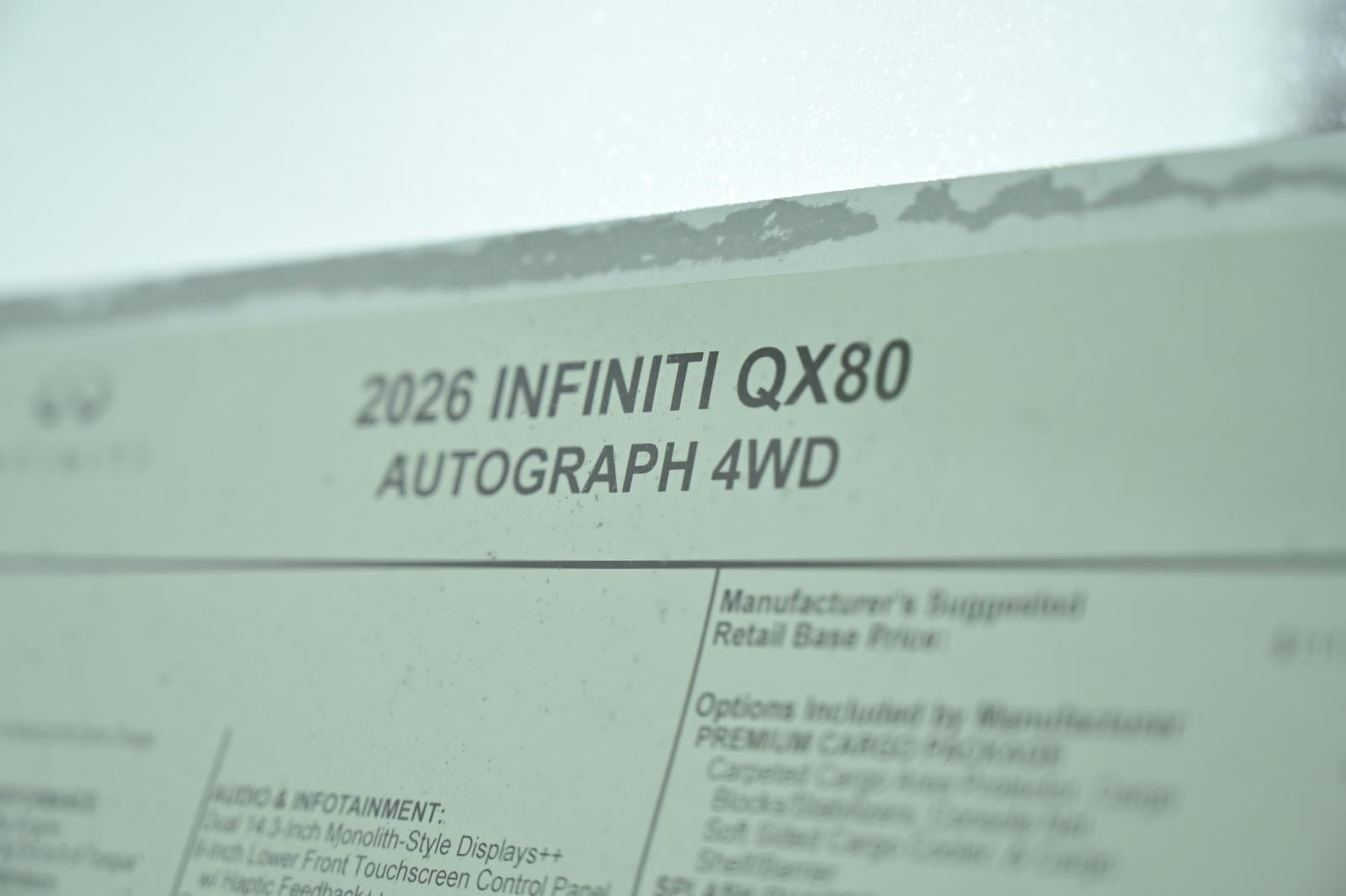 2026 INFINITI QX80 AUTOGRAPH