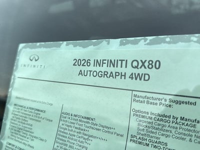 2026 INFINITI QX80 AUTOGRAPH