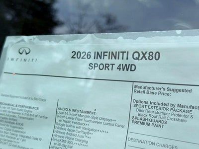 2026 INFINITI QX80 SPORT