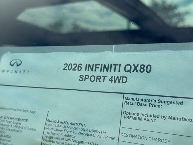 2026 INFINITI QX80 SPORT