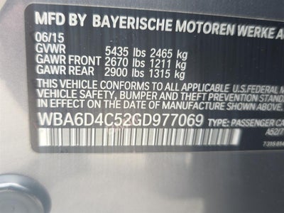 2016 BMW 6 Series 650i