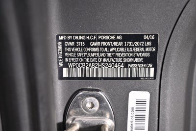 2017 Porsche 718 Boxster S