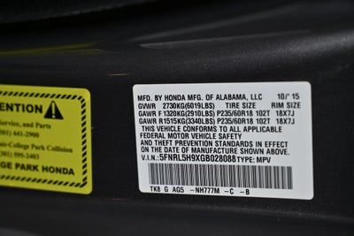 2016 Honda Odyssey Base