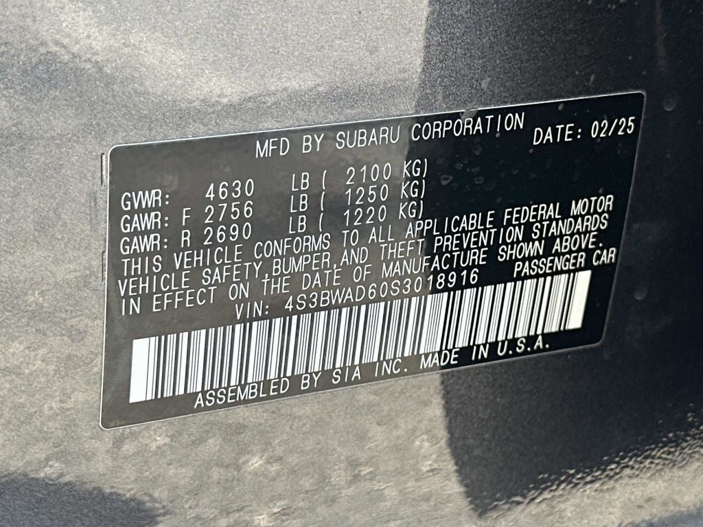 2025 Subaru Legacy Premium AWD