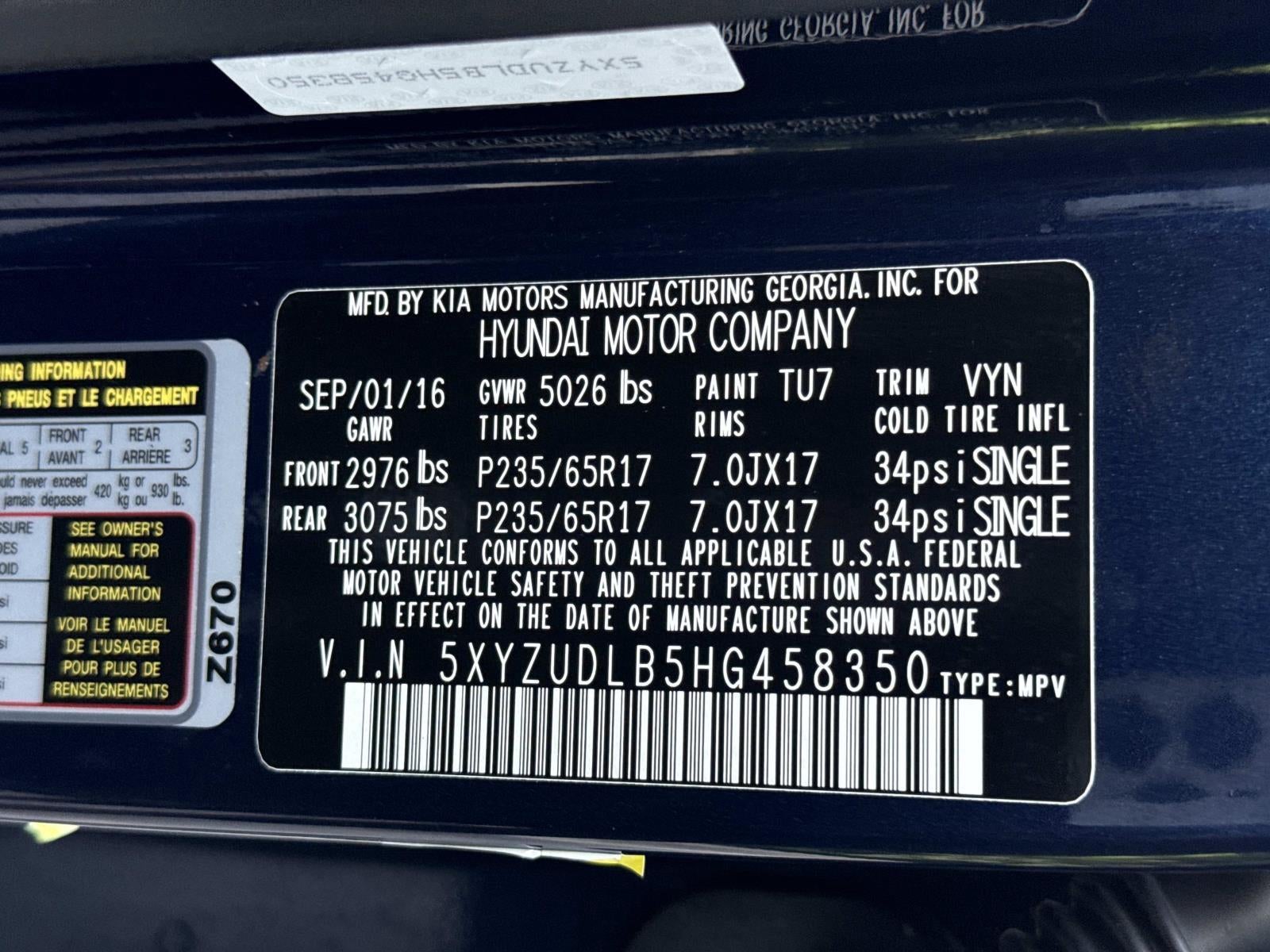 2017 Hyundai Santa Fe Sport 2.4L