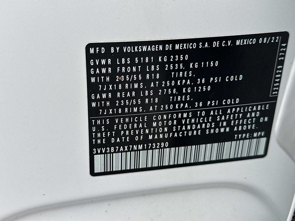2022 Volkswagen Tiguan 2.0T SE